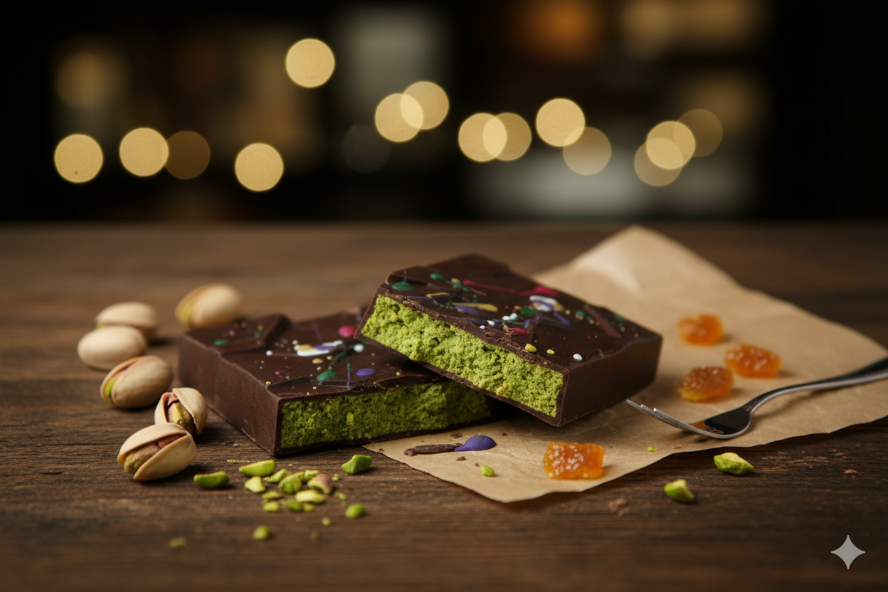 Roasted Crunchy Pistachio Praline - Crackle Chocolate - 200g