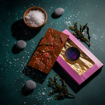 Exotic Sea Salt Caramel - Crackle Chocolate Bar - 100g